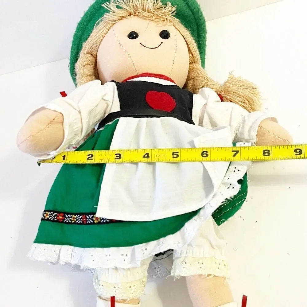 German Heidi Doll Yellow Braids Alpi Garmisch Partenkirchen Traditional Dress